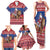 Netherlands Christmas Personalized Family Matching Tank Maxi Dress and Hawaiian Shirt Santa Riding Lion Fijne Kerstdagen - Wonder Print Shop