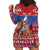 Netherlands Christmas Personalized Hoodie Dress Santa Riding Lion Fijne Kerstdagen - Wonder Print Shop