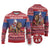 Netherlands Christmas Personalized Ugly Christmas Sweater Santa Riding Lion Fijne Kerstdagen - Wonder Print Shop
