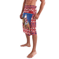 Netherlands Christmas Personalized Lavalava Santa Riding Lion Fijne Kerstdagen - Wonder Print Shop