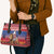 Netherlands Christmas Personalized Leather Bag Santa Riding Lion Fijne Kerstdagen - Wonder Print Shop