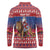 Netherlands Christmas Personalized Long Sleeve Polo Shirt Santa Riding Lion Fijne Kerstdagen - Wonder Print Shop