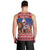 Netherlands Christmas Personalized Men Tank Top Santa Riding Lion Fijne Kerstdagen - Wonder Print Shop