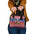 Netherlands Christmas Personalized Shoulder Handbag Santa Riding Lion Fijne Kerstdagen - Wonder Print Shop