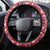 Netherlands Christmas Steering Wheel Cover Santa Riding Lion Fijne Kerstdagen - Wonder Print Shop