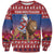 Netherlands Christmas Personalized Sweatshirt Santa Riding Lion Fijne Kerstdagen - Wonder Print Shop