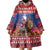 Netherlands Christmas Personalized Wearable Blanket Hoodie Santa Riding Lion Fijne Kerstdagen - Wonder Print Shop
