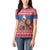 Netherlands Christmas Personalized Women Polo Shirt Santa Riding Lion Fijne Kerstdagen - Wonder Print Shop