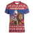 Netherlands Christmas Personalized Women V-Neck T-Shirt Santa Riding Lion Fijne Kerstdagen - Wonder Print Shop