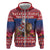 Netherlands Christmas Personalized Zip Hoodie Santa Riding Lion Fijne Kerstdagen - Wonder Print Shop
