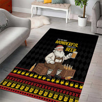 Funny Santa Claus Area Rug It's The Most Wonderful Time For A Beer - Wonder Print Shop