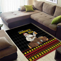 Funny Santa Claus Area Rug It's The Most Wonderful Time For A Beer - Wonder Print Shop