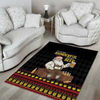 Funny Santa Claus Area Rug It's The Most Wonderful Time For A Beer - Wonder Print Shop