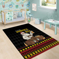 Funny Santa Claus Area Rug It's The Most Wonderful Time For A Beer - Wonder Print Shop