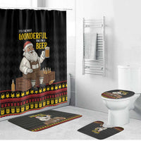 Funny Santa Claus Bathroom Set It's The Most Wonderful Time For A Beer - Wonder Print Shop