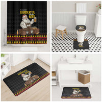 Funny Santa Claus Bathroom Set It's The Most Wonderful Time For A Beer - Wonder Print Shop