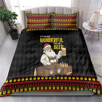 Funny Santa Claus Bedding Set It's The Most Wonderful Time For A Beer - Wonder Print Shop