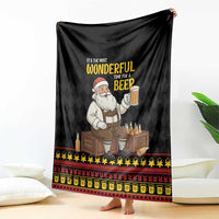 Funny Santa Claus Blanket It's The Most Wonderful Time For A Beer - Wonder Print Shop