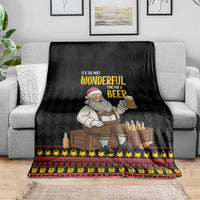 Funny Santa Claus Blanket It's The Most Wonderful Time For A Beer - Wonder Print Shop