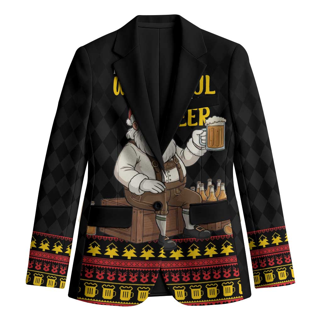 Funny Santa Claus Blazer It's The Most Wonderful Time For A Beer - Wonder Print Shop