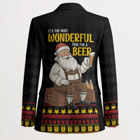 Funny Santa Claus Blazer It's The Most Wonderful Time For A Beer - Wonder Print Shop