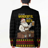 Funny Santa Claus Blazer It's The Most Wonderful Time For A Beer - Wonder Print Shop