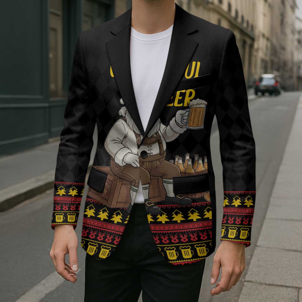 Funny Santa Claus Blazer It's The Most Wonderful Time For A Beer - Wonder Print Shop