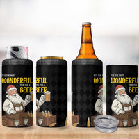 Funny Santa Claus 4 in 1 Can Cooler Tumbler It's The Most Wonderful Time For A Beer - Wonder Print Shop