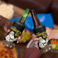 Funny Santa Claus 4 in 1 Can Cooler Tumbler It's The Most Wonderful Time For A Beer - Wonder Print Shop