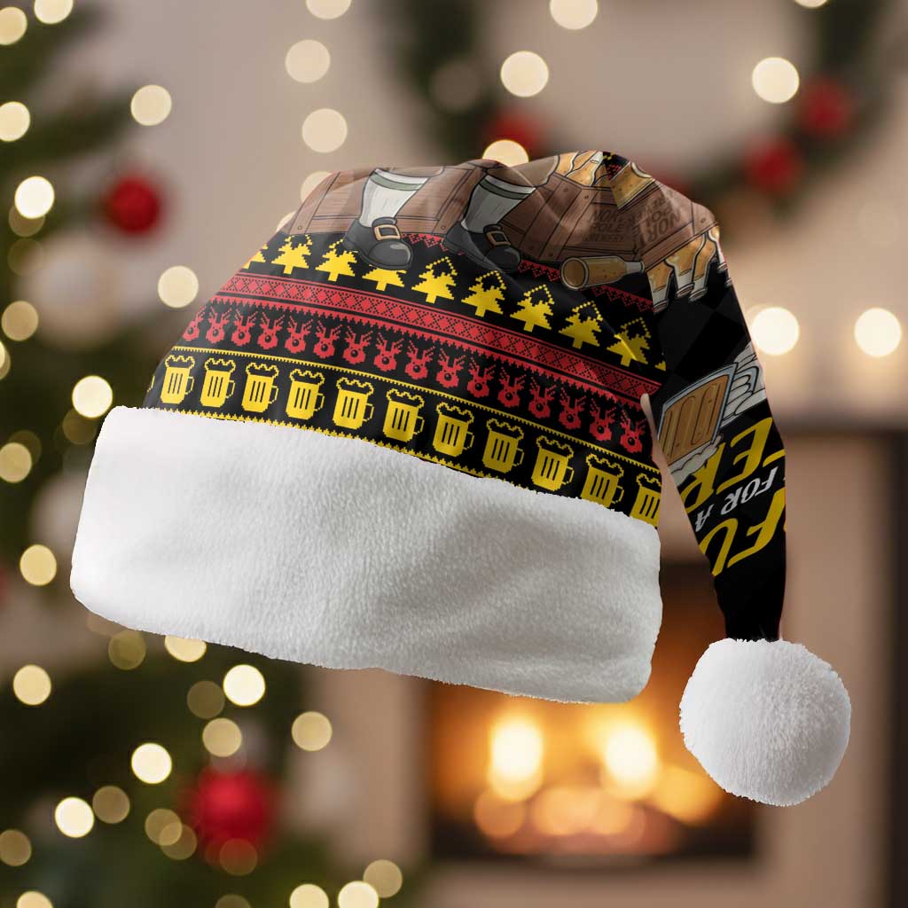 Funny Santa Claus Christmas Santa Hat It's The Most Wonderful Time For A Beer - Wonder Print Shop