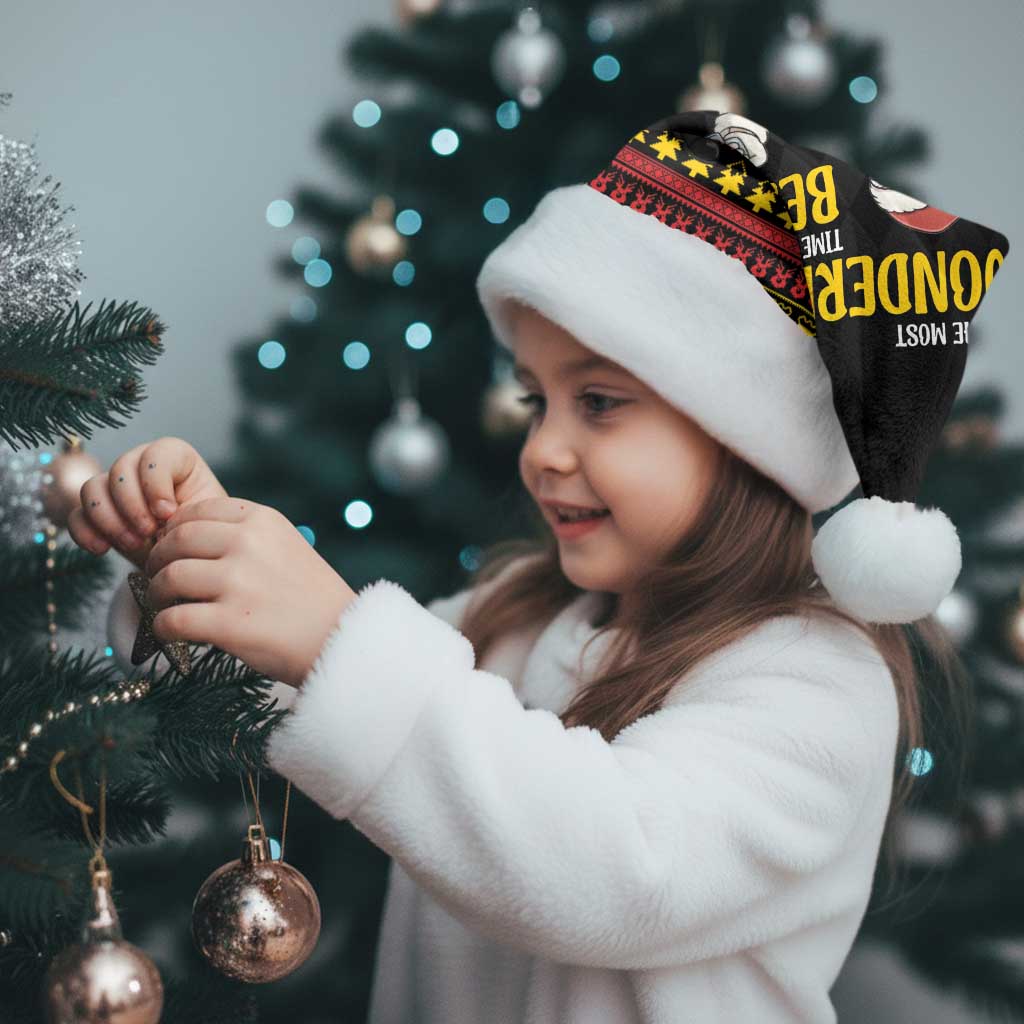 Funny Santa Claus Christmas Santa Hat It's The Most Wonderful Time For A Beer - Wonder Print Shop