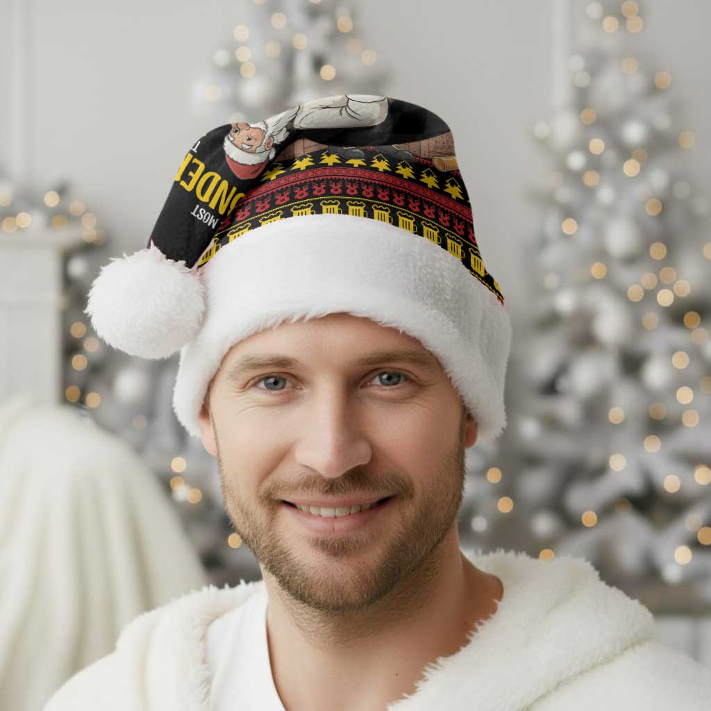 Funny Santa Claus Christmas Santa Hat It's The Most Wonderful Time For A Beer - Wonder Print Shop