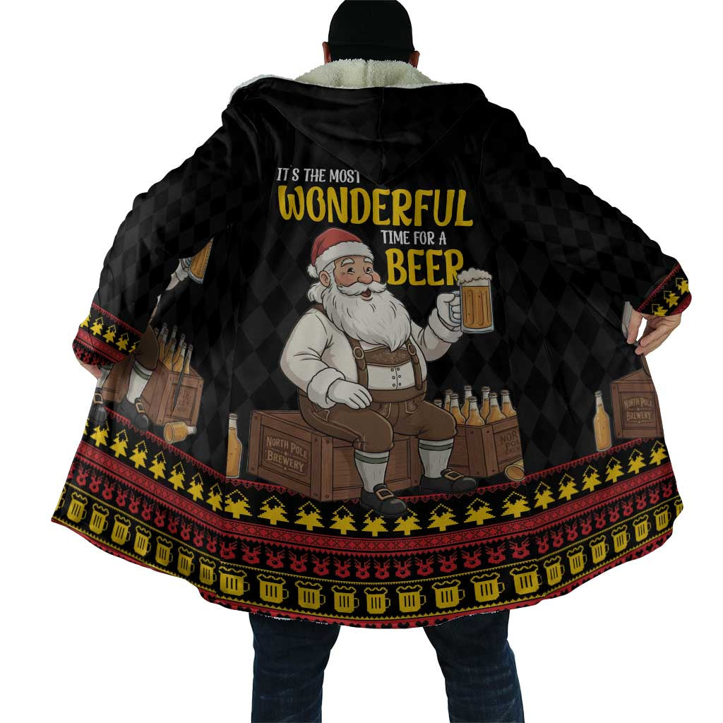 Funny Santa Claus Cloak It's The Most Wonderful Time For A Beer - Wonder Print Shop