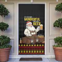 Funny Santa Claus Door Cover It's The Most Wonderful Time For A Beer - Wonder Print Shop