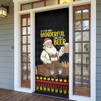 Funny Santa Claus Door Cover It's The Most Wonderful Time For A Beer - Wonder Print Shop