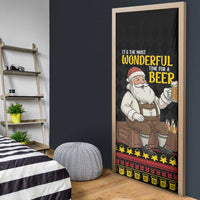Funny Santa Claus Door Cover It's The Most Wonderful Time For A Beer - Wonder Print Shop
