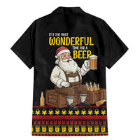 Funny Santa Claus Family Matching Mermaid Dress and Hawaiian Shirt It's The Most Wonderful Time For A Beer - Wonder Print Shop