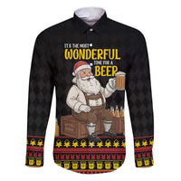 Funny Santa Claus Family Matching Puletasi and Hawaiian Shirt It's The Most Wonderful Time For A Beer - Wonder Print Shop