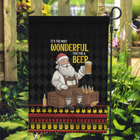 Funny Santa Claus Garden Flag It's The Most Wonderful Time For A Beer - Wonder Print Shop