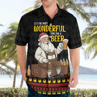 Funny Santa Claus Hawaiian Shirt It's The Most Wonderful Time For A Beer - Wonder Print Shop