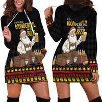 Funny Santa Claus Hoodie Dress It's The Most Wonderful Time For A Beer - Wonder Print Shop