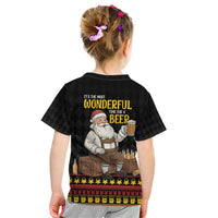 Funny Santa Claus Kid T Shirt It's The Most Wonderful Time For A Beer - Wonder Print Shop