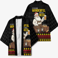 Funny Santa Claus Kimono It's The Most Wonderful Time For A Beer - Wonder Print Shop