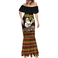 Funny Santa Claus Mermaid Dress It's The Most Wonderful Time For A Beer - Wonder Print Shop