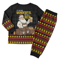 Funny Santa Claus Christmas Pajama Set It's The Most Wonderful Time For A Beer - Wonder Print Shop