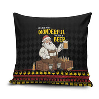 Funny Santa Claus Pillow Cover It's The Most Wonderful Time For A Beer - Wonder Print Shop