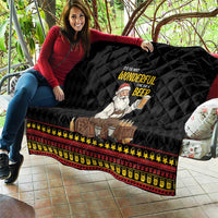 Funny Santa Claus Quilt It's The Most Wonderful Time For A Beer - Wonder Print Shop