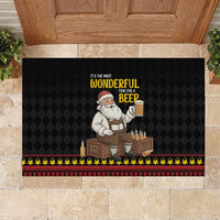 Funny Santa Claus Rubber Doormat It's The Most Wonderful Time For A Beer - Wonder Print Shop