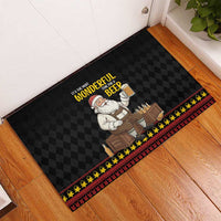 Funny Santa Claus Rubber Doormat It's The Most Wonderful Time For A Beer - Wonder Print Shop