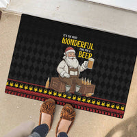 Funny Santa Claus Rubber Doormat It's The Most Wonderful Time For A Beer - Wonder Print Shop